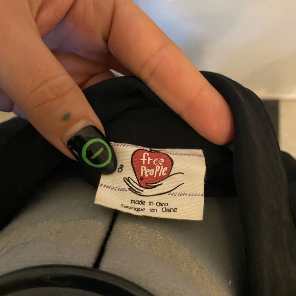 Free People little black cut out button up mesh dress size 8 - Picture 5 of 6